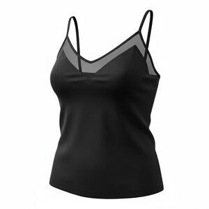 Black Mesh Detail Camisole